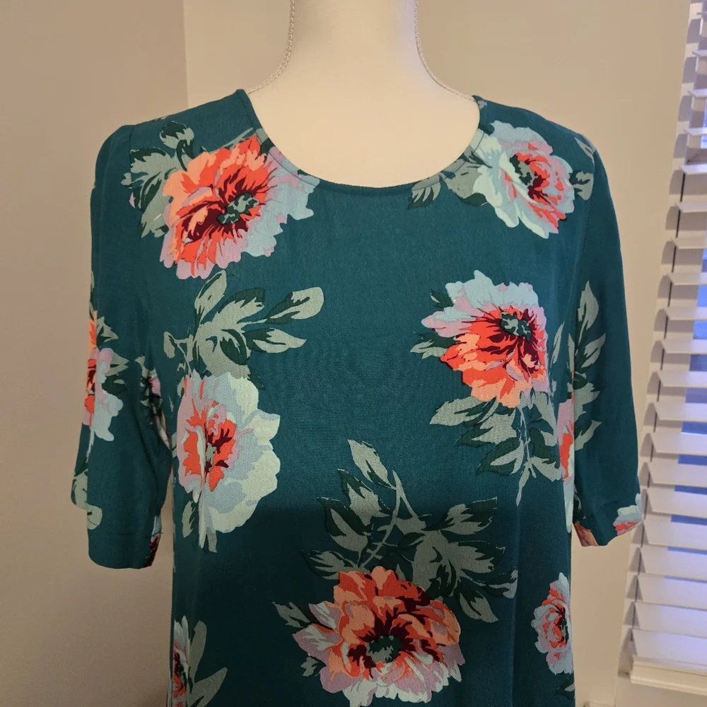 MINK PINK Sz S Tropical inspired S/Sl drop waist ruffle hem floral summer dress - Picture 4 of 10